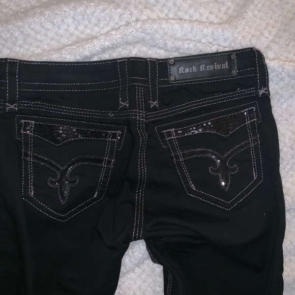 Stretchy black rock revival pants SOLD ‼️ - Picture 2 of 4